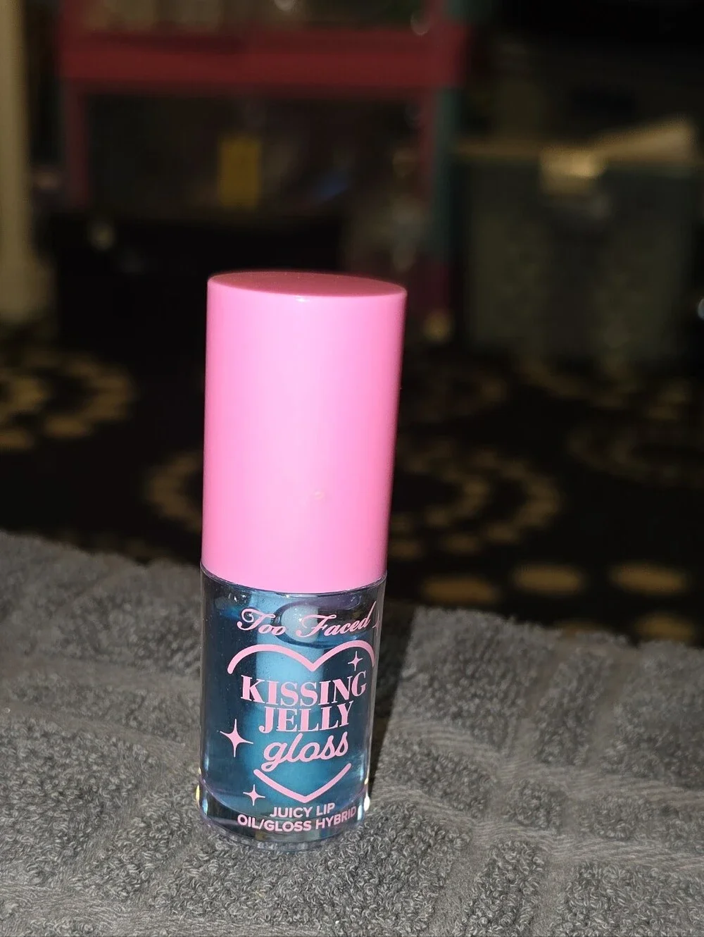 Too Faced Kissing Jelly Gloss —Blue snow cone